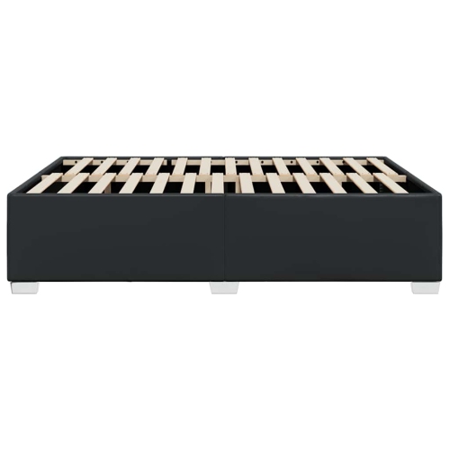 vidaXL Bed Frame without Mattress Black Queen Faux Leather