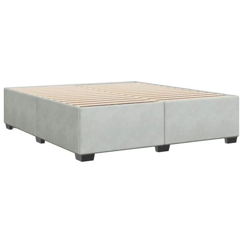 vidaXL Bed Frame without Mattress Light Grey California King Velvet