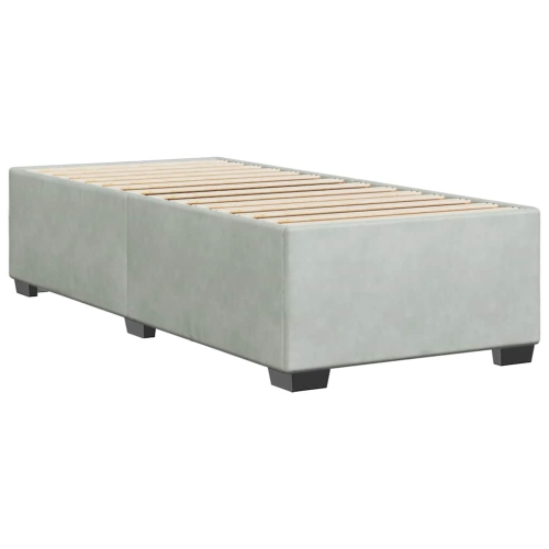 vidaXL Bed Frame without Mattress Light Grey&nbsp;Twin Velvet