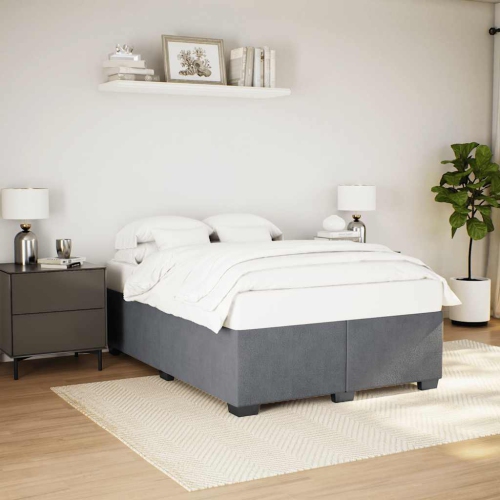vidaXL Bed Frame without Mattress Dark Grey&nbsp;Full Velvet
