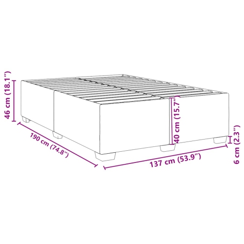 vidaXL Bed Frame without Mattress Dark Grey&nbsp;Full Velvet