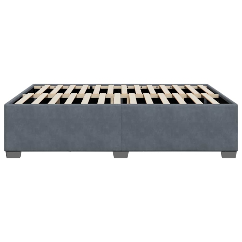 vidaXL Bed Frame without Mattress Dark Grey Queen Velvet