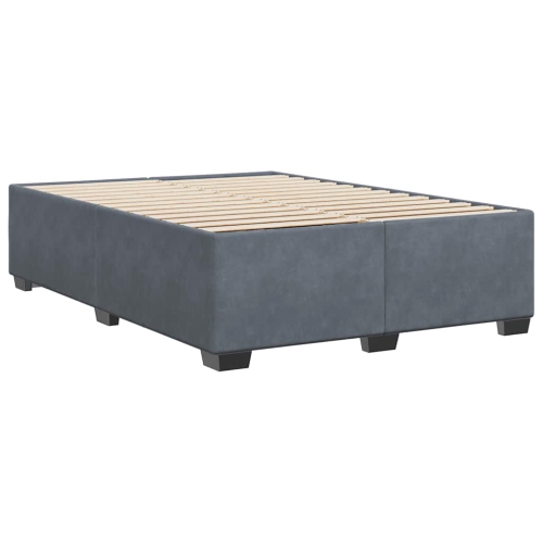 vidaXL Bed Frame without Mattress Dark Grey Queen Velvet