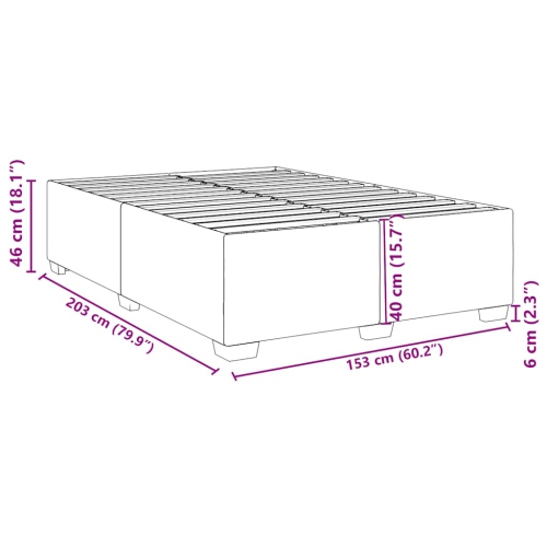 vidaXL Bed Frame without Mattress Dark Grey Queen Velvet