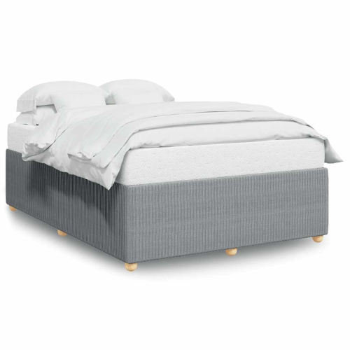 VIDAXL  Bed Frame Without Mattress Light Full Fabric In Grey