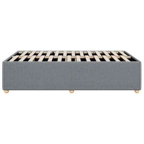 vidaXL Bed Frame without Mattress Light Grey Full Fabric