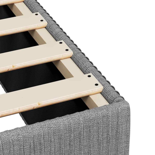 vidaXL Bed Frame without Mattress Light Grey Full Fabric