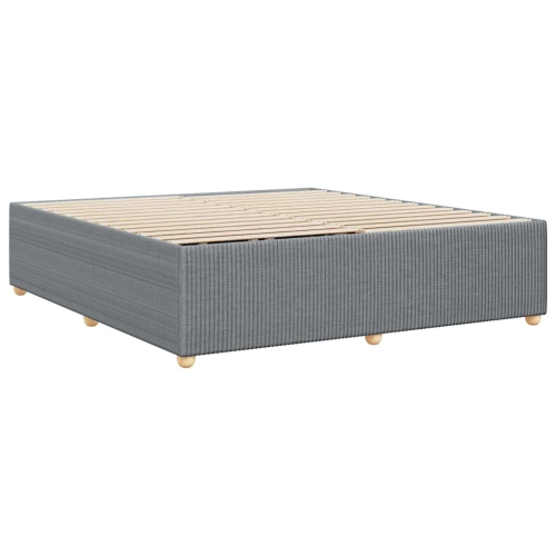 vidaXL Bed Frame without Mattress Light Grey California King Fabric