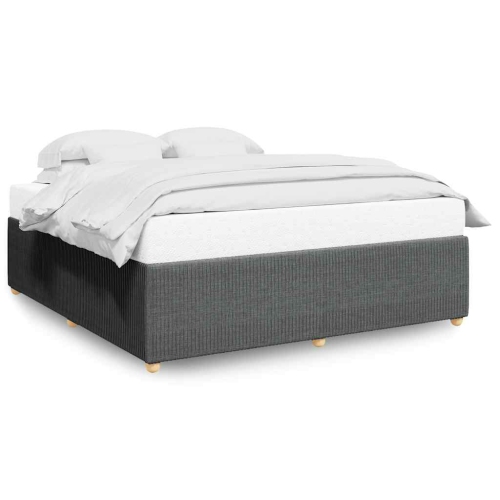 vidaXL Bed Frame without Mattress Dark Grey California King Fabric