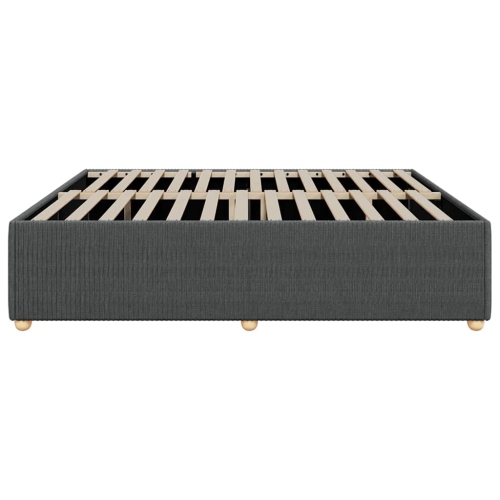 vidaXL Bed Frame without Mattress Dark Grey California King Fabric