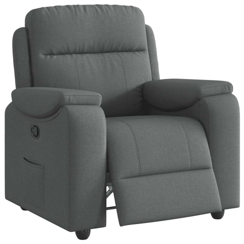 Fauteuil inclinable vidaXL, tissu gris foncé