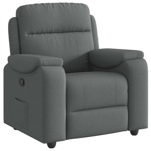 Fauteuil inclinable vidaXL, tissu gris foncé