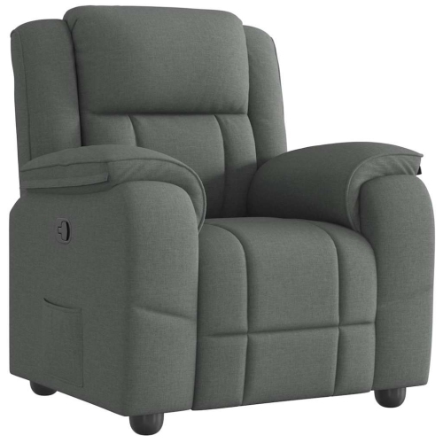 Fauteuil inclinable vidaXL, tissu gris foncé
