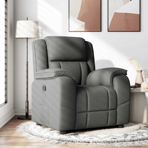 Fauteuil inclinable vidaXL, tissu gris foncé