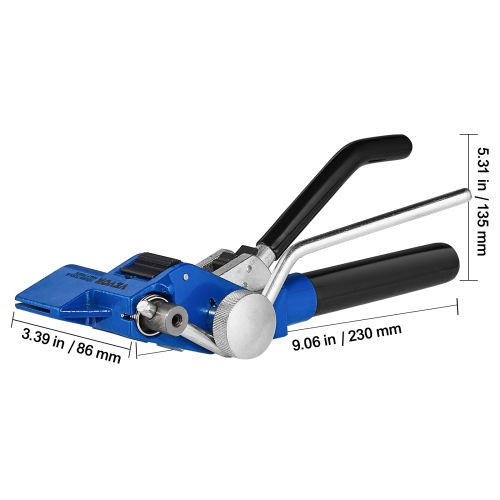 VEVOR 100 ft Length Banding Strapping Kit with Strapping Tensioner Tool, 304 Stainless Steel Banding, 100 Metal Seals, Pallet Packaging Strapping