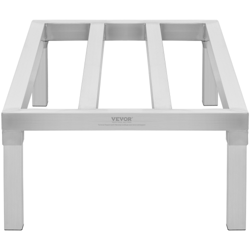 VEVOR 48” x 20” Aluminum Dunnage Rack, Commercial Food Floor Rack, 12” Off the Floor, 1800 lbs Capacity All-Welded Aluminum Storage Rack, for Storage