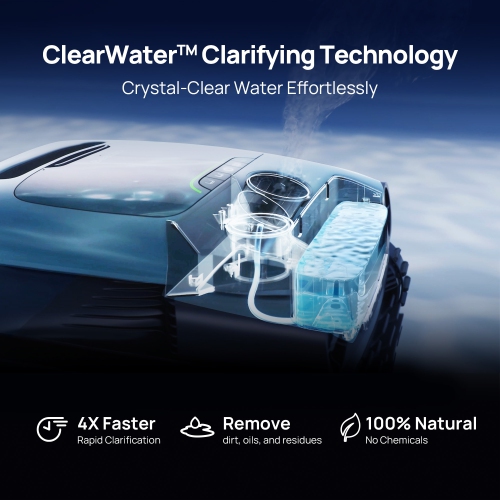 Beatbot A100 Pro - Cordless Robotic Pool Cleaner, 5 in 1 Cleaning, Clarification, Surface, Waterline, Floor, Walls, Intelligent Surface Parking -