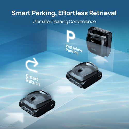 Beatbot A100 – Nettoyeur robotique sans fil pour piscine, optimisation intelligente du trajet, nettoie les planchers, les murs et la conduite d'eau,