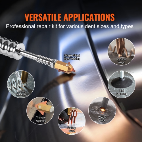 VEVOR 220V 3KW Stud Welder Dent Repair Kit, Spot Welder Dent Puller with Welding & 7 Versatile Modes, Auto Body Spot Welding Dent Puller Machine for