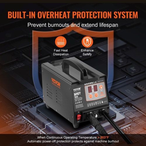 VEVOR 220V 3KW Stud Welder Dent Repair Kit, Spot Welder Dent Puller with Welding & 7 Versatile Modes, Auto Body Spot Welding Dent Puller Machine for