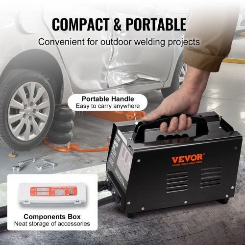 VEVOR 220V 3KW Stud Welder Dent Repair Kit, Spot Welder Dent Puller with Welding & 7 Versatile Modes, Auto Body Spot Welding Dent Puller Machine for