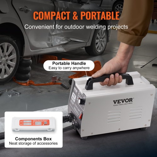 VEVOR 1.8KW Stud Welder Dent Repair Kit, Spot Welder Dent Puller with Welding & 7 Versatile Modes, 110V Auto Body Spot Welding Dent Puller Machine