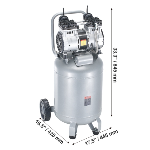 VEVOR 13 Gallon Air Compressor, 2HP 4.6 SCFM@90PSI Oil Free Tank, 66dB Ultra-Quiet Compressor for Tire Inflation,Auto Repair,Woodwork Nailing, Spray