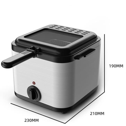 Electric Deep Fryer, 2.5 L Stainless Steel Deep Fryer, Adjustable Temperature with Removable Basket and Viewing Window