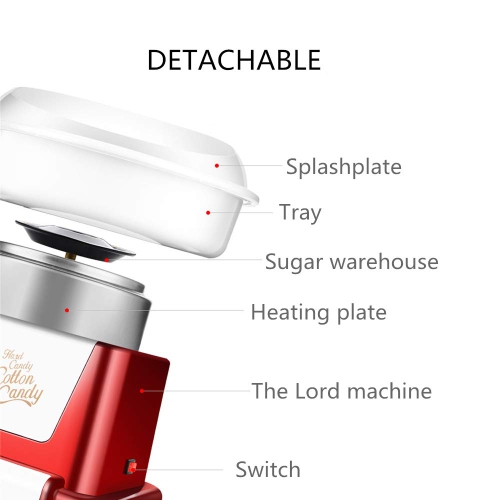 Cotton Candy Machine, Sugar-Free Cotton Candy Maker for Home Kitchen