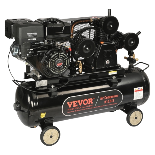 VEVOR  15HP Gas Powered Air Compressor, 30 Gallon Compressor Tank, 33Cfm115Psi Gas Driven Piston Pump Air Compressed System w 115Psi Max Pressure