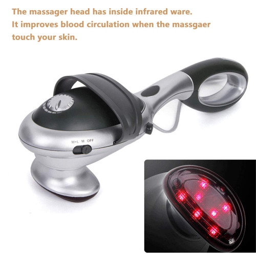 3-in-1 Massager Handheld Full Body Electric Massager Percussion Machine Back Infrared Heating Rod