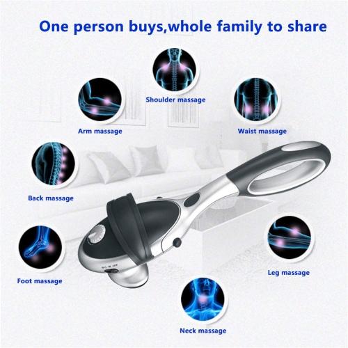 3-in-1 Massager Handheld Full Body Electric Massager Percussion Machine Back Infrared Heating Rod