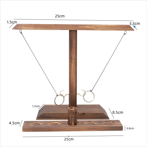 Ring Toss Games , Yard Games, Outdoor and Indoor Games, Wooden Hook and Ring Game for Bars, Home, Party