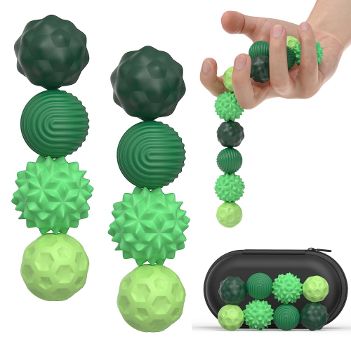 MYACUC  Fidget Ball Toys, 8 Pieces Silicone Sensory Stress Relief Toys for Office Or Travel