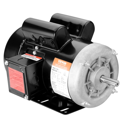 VEVOR 1.5HP Electric Motor 3450 rpm, AC 115V/230V, 56 Frame, Air Compressor Motor Single Phase, 5/8" Keyed Shaft, CW/CCW Rotation for Agricultural