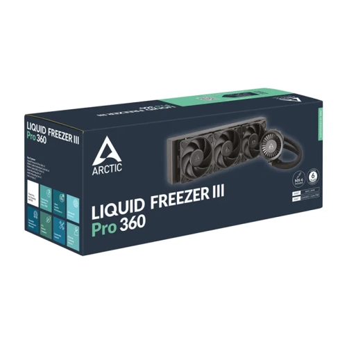 Arctic Liquid Freezer III Pro 360 AIO CPU Water Cooler, New Silent & Powerful VRM Fan, Improved Radiator, Efficient PWM Pump (Black)