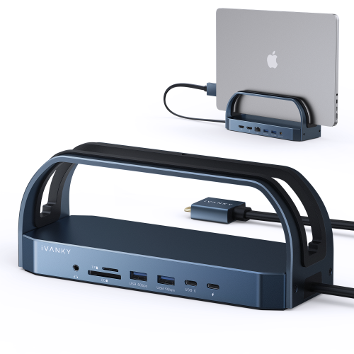 Station d'accueil verticale 12-en-2 FusionDock 2 d'iVANKY pour MacBook Pro avec adaptateur d'alimentation 150&nbsp;W