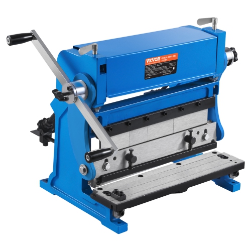 VEVOR 12-inch Sheet Metal Brake, 3-In-1 Combination Shear Brake Roll Machine, 20-Gauge Capacity Shear Press Brake with 90° Max Bending Angle, Shears