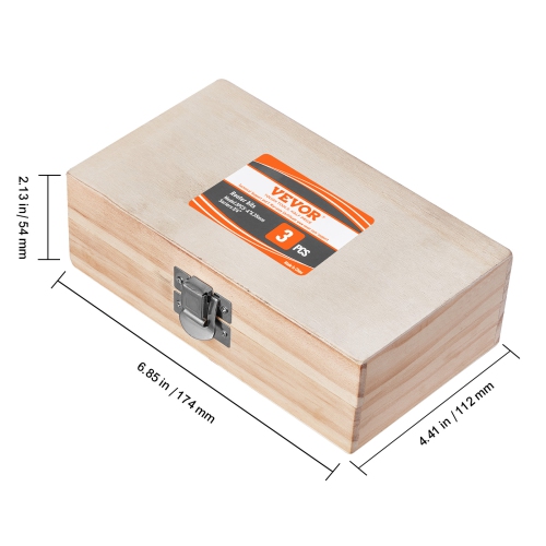 VEVOR 3 Pieces Router Bits Set, Carbide Router Bit Kit with 1/4 Inch Shank, Wood Carrying Case, Woodworking Tools for Professional and Beginners