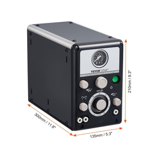 VEVOR 60W Pneumatic Jewelry Engraver, 1200-6000 RPM Adjustable, Dual Head Pneumatic Engraving Machine, DIY Impact Engraver with Small Pedal, Stone