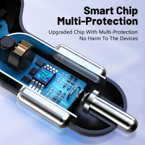 Chargeur pour l'auto USB/PD à ports multiples - affichage de la tension numérique, prend en charge 6 appareils à recharge rapide, recharge rapide à
