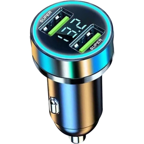 240W Super Fast Car Charger – Intelligent Digital Display, Six-fold Safety Protection, Plug and Play, Compact and Lightweight, Universal Compatibility
