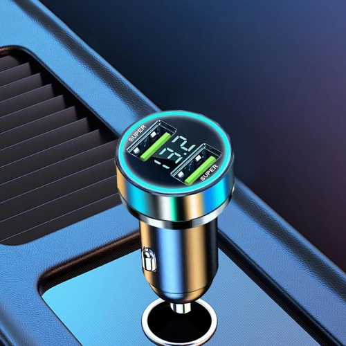 240W Super Fast Car Charger – Intelligent Digital Display, Six-fold Safety Protection, Plug and Play, Compact and Lightweight, Universal Compatibility