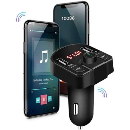 Chargeur USB double pour l'auto de 3,1&nbsp;A - Téléphonie mains libres, lecteur MP3, chargeur pour l'auto 12&nbsp;V-24&nbsp;V à recharge rapide avec
