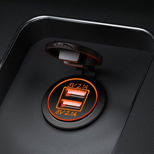 5V 4.2A car charger dual USB car charger adapter, high efficiency and energy saving, ABS material, high efficiency and compatibility with multiple