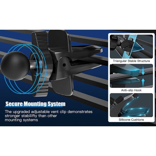 15&nbsp;W – Support de téléphone de voiture à chargement rapide, adsorption puissante de l'aspirateur, rotation à 360°, convient à tous les