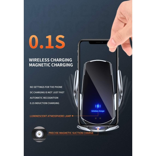 15&nbsp;W – Support de téléphone de voiture à chargement rapide, adsorption puissante de l'aspirateur, rotation à 360°, convient à tous les