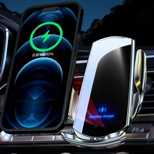 Support de voiture intelligent à induction infrarouge, recharge à deux modes - Prise stable, adapté aux routes cahoteuses, angle de visionnement de