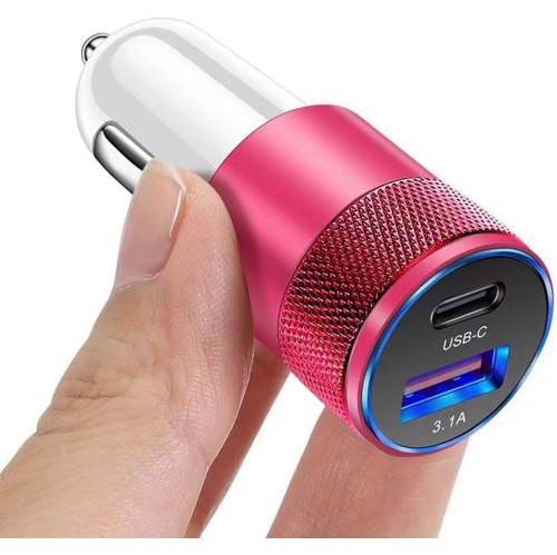 Chargeur pour l'auto USB+PD en métal avec fonction de protection de recharge Chargeur pour l'auto de téléphone mobile Chargeur pour l'auto