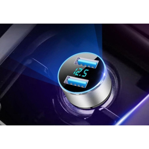 Adaptateur de chargeur pour l'auto – Sortie 5&nbsp;V/3,1&nbsp;A, surveillance numérique de la tension, lampe LED pour la conduite de nuit